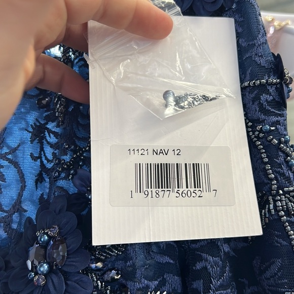 Mac Duggal 11121 EMBELLISHED ILLUSION LONG SLEEVE A LINE GOWN - Picture 13 of 14